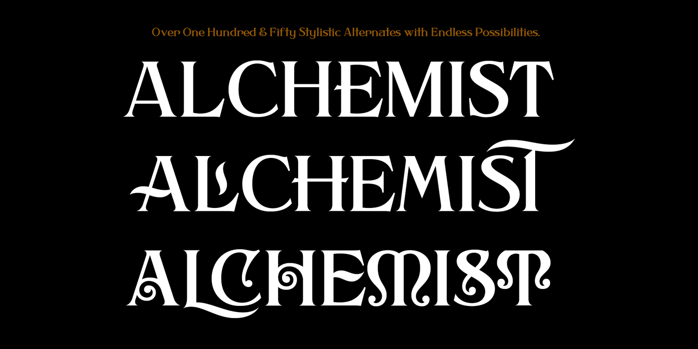 Przykład czcionki Alchemist Regular